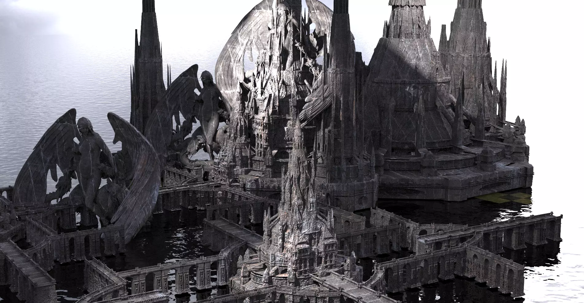 Mistress of evil castle Halls 3D model_0