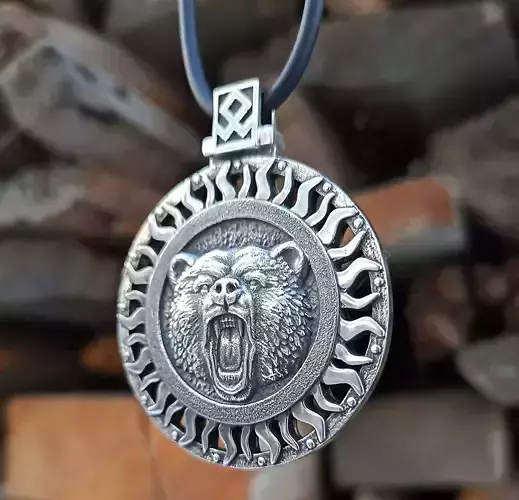 Bear pendant 3d model for 3d printing 3D print model