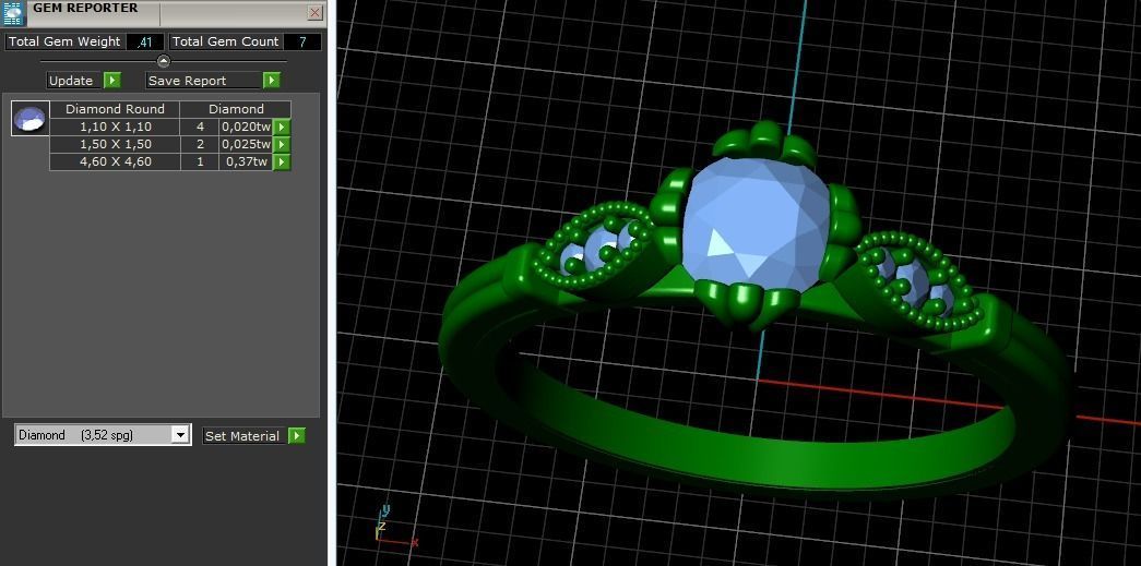 Ring Model 1445 3D print model_3