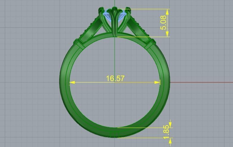 Ring Model 1445 3D print model_4