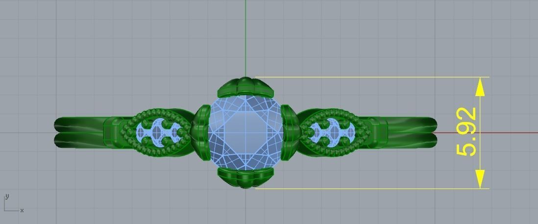 Ring Model 1445 3D print model_5