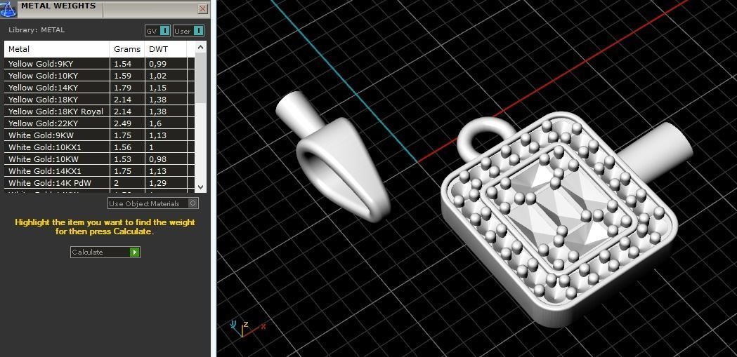 Pendant Model 1456 3D print model_2