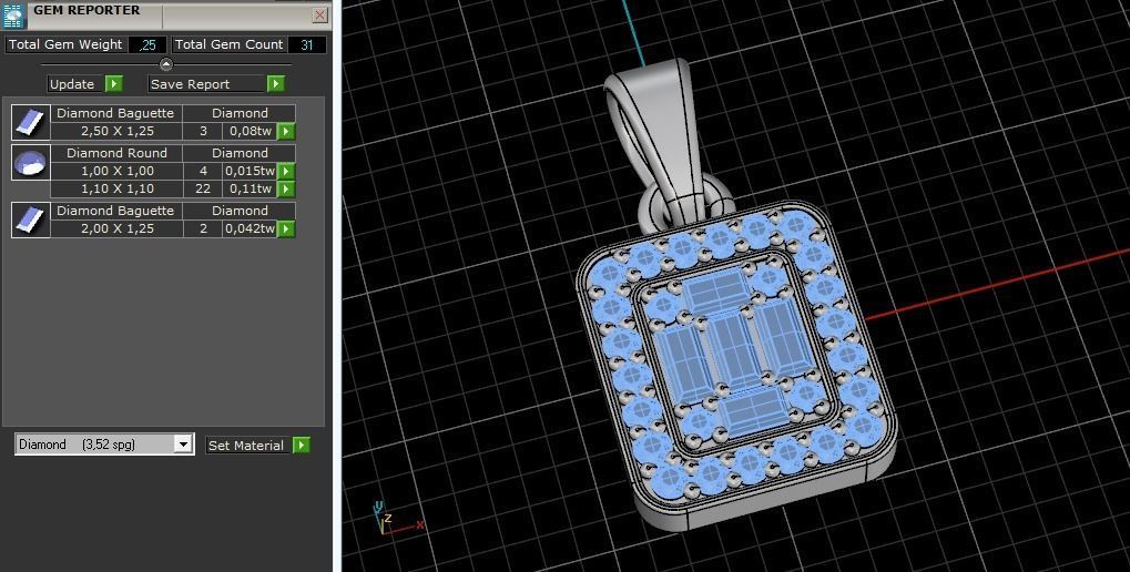 Pendant Model 1456 3D print model_3