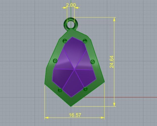 Pendant Model 1474 3D print model_2