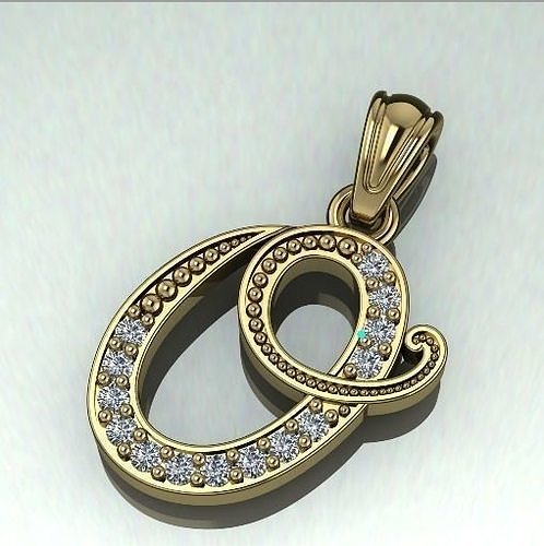 Pendant letter O Model 1470 3D print model