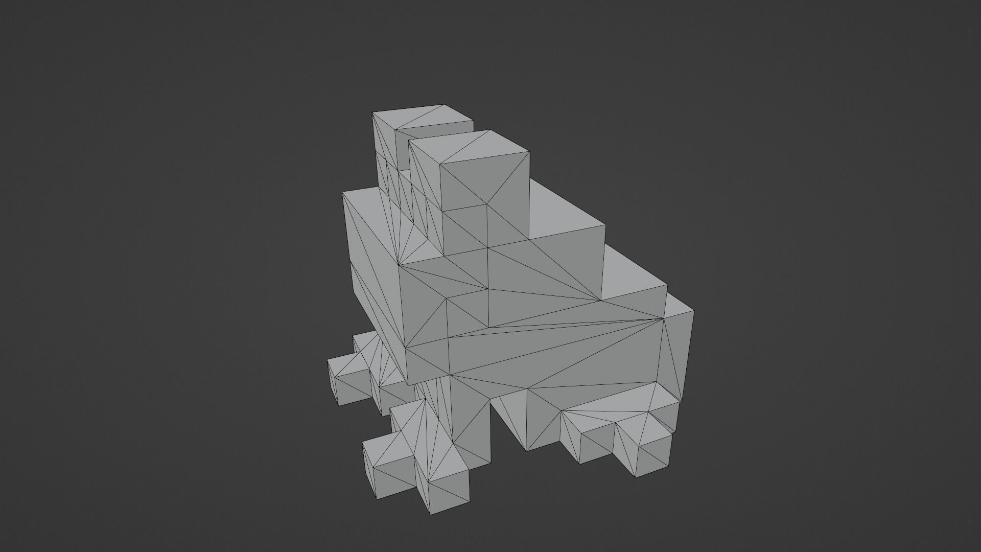 Voxel Frog Low-poly 3D model_12