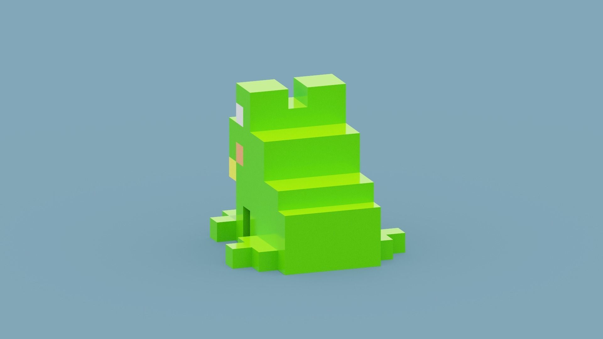 Voxel Frog Low-poly 3D model_2