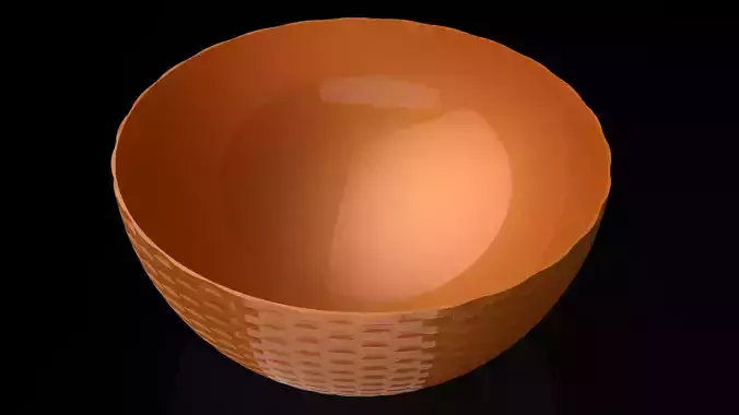 bowl h copper pot 3D print model