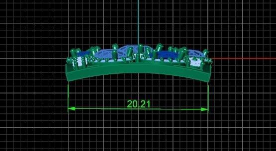 square geometric pendant with pear-stones drop-stones 3D print model_28