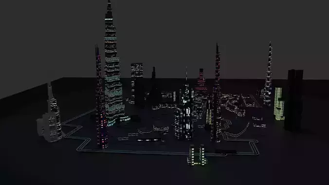 Sci-Fi Burj Khalifa District in Dubai