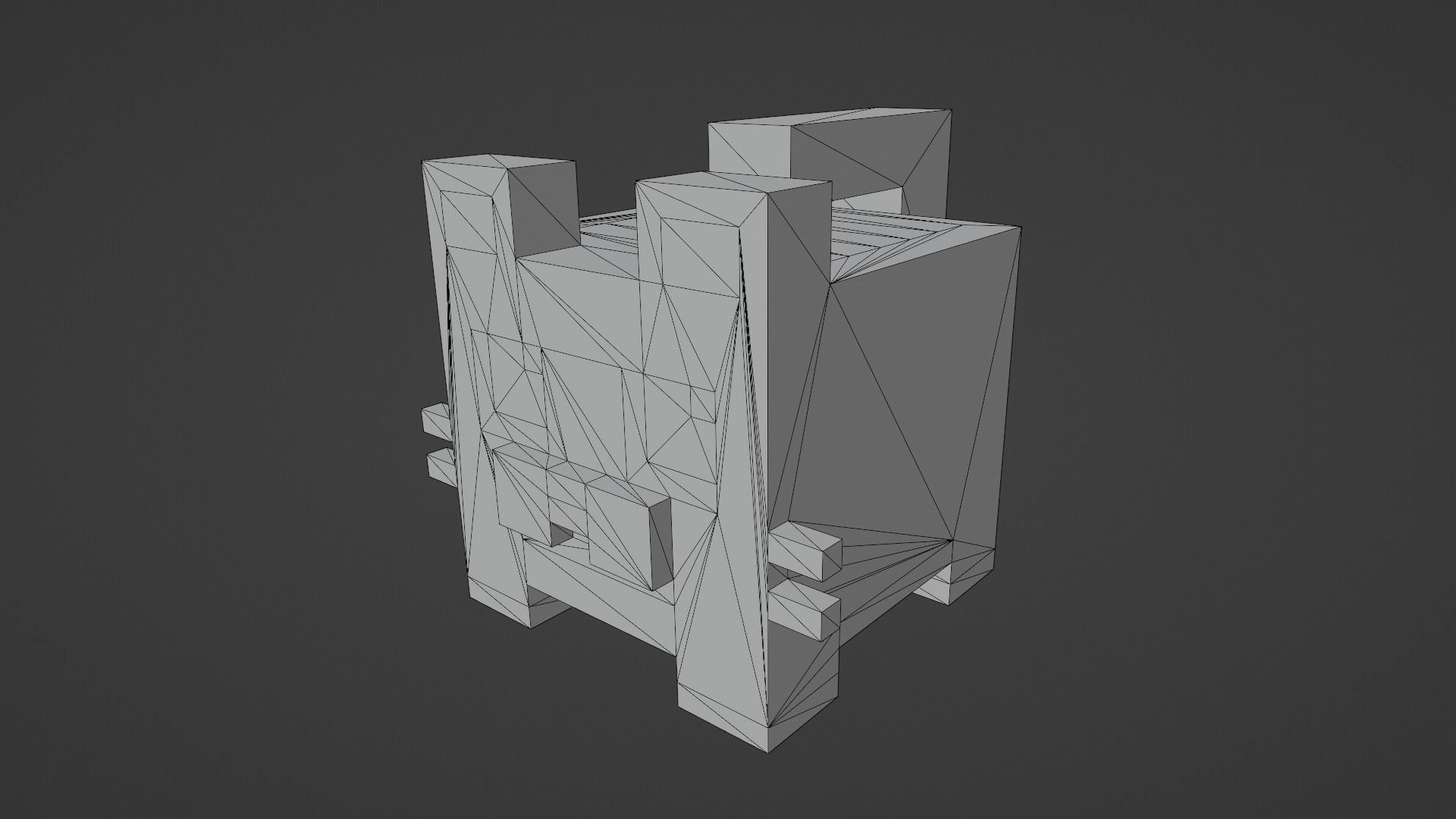 Voxel Cat Low-poly 3D model_12