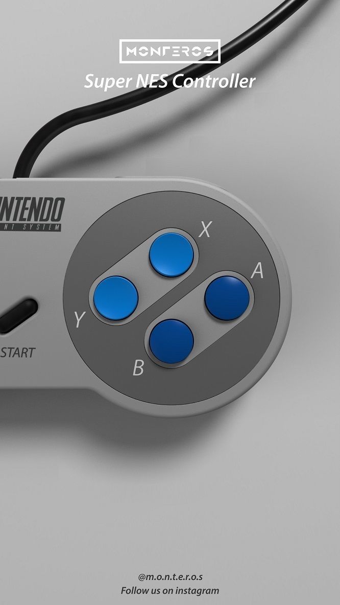 Super NES Controller - 02 Rear Cover 3D print model_5