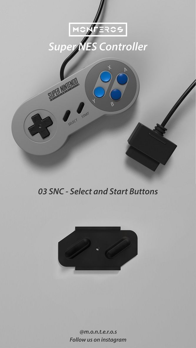 Super NES Controller - 03 Select and Start Buttons 3D print model_1