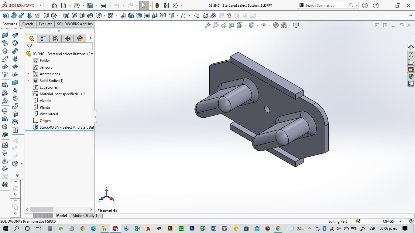 Super NES Controller - 03 Select and Start Buttons 3D print model_6