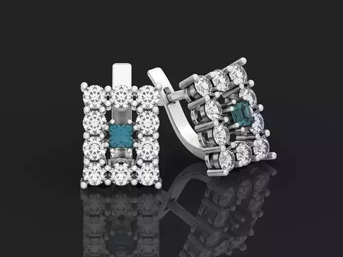 diamond round earrings 