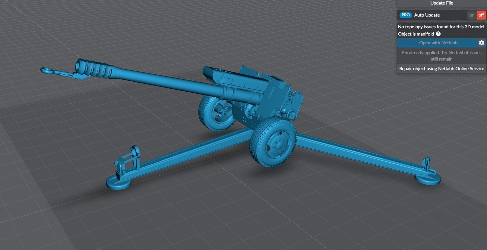 2A18 howitzer scale model 3D print model_5