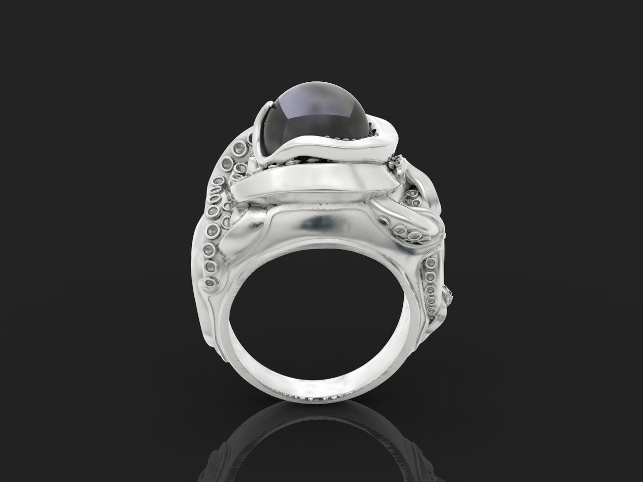 octopus ring with pearls 3D print model_16