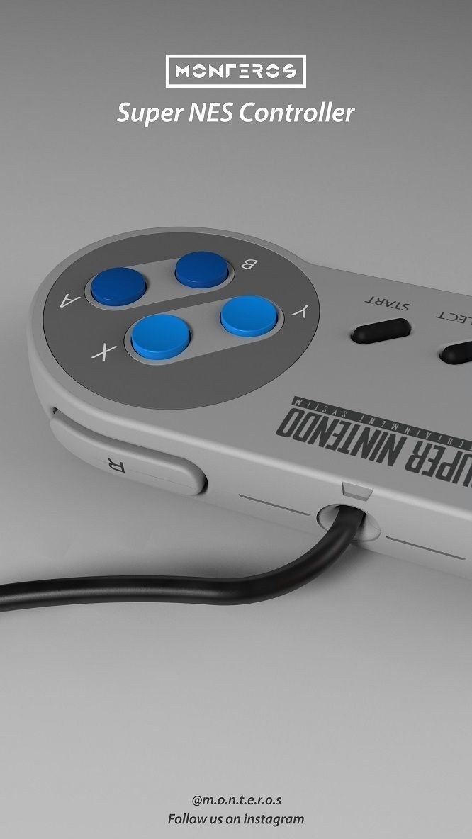 Super NES Controller - 05 Directional Pad 3D print model_5