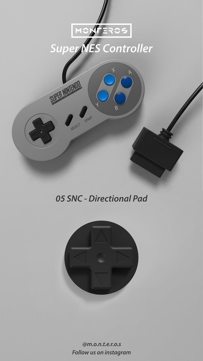 Super NES Controller - 05 Directional Pad 3D print model_1