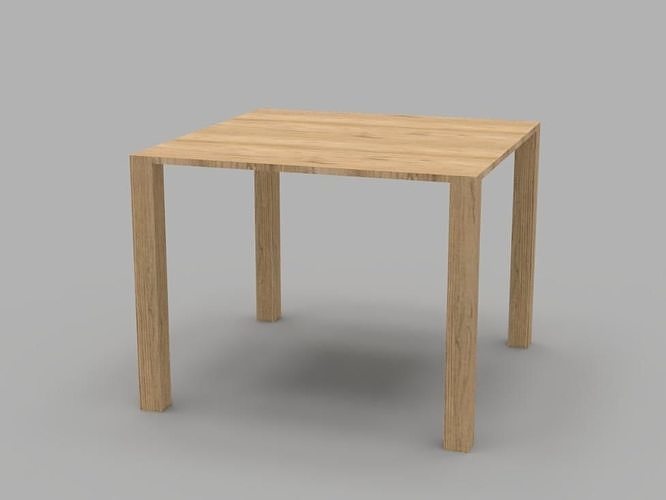 Wood Table 3D model | CGTrader
