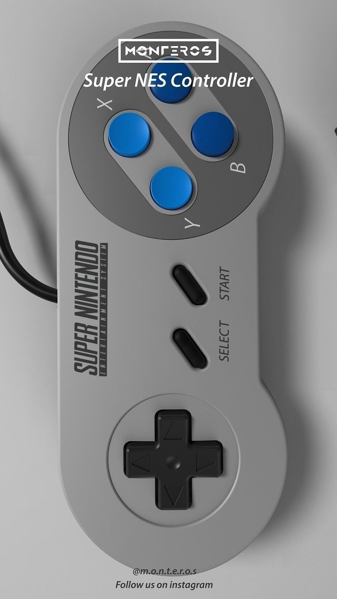 Super NES Controller - 06 R and L Bumpers 3D print model_5