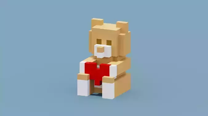 Voxel Bear Love
