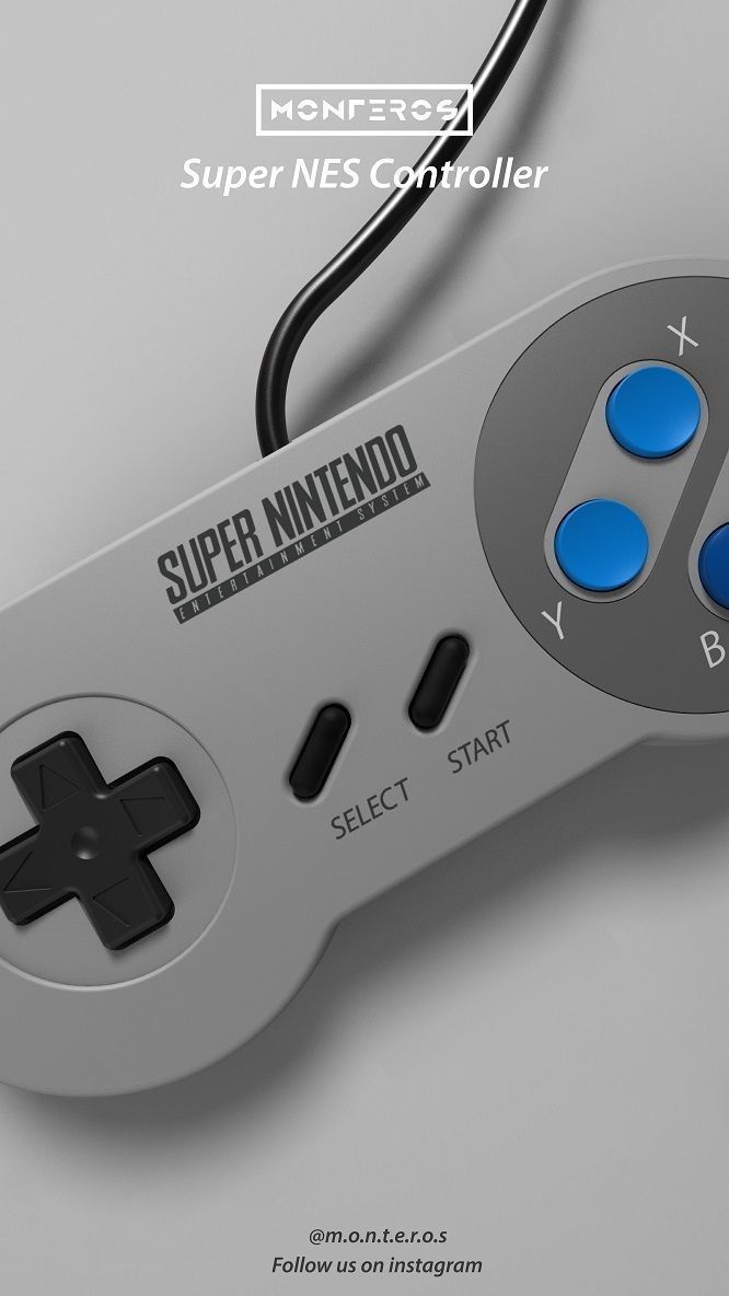 Super NES Controller - 07 Rubber Pads 3D print model_5
