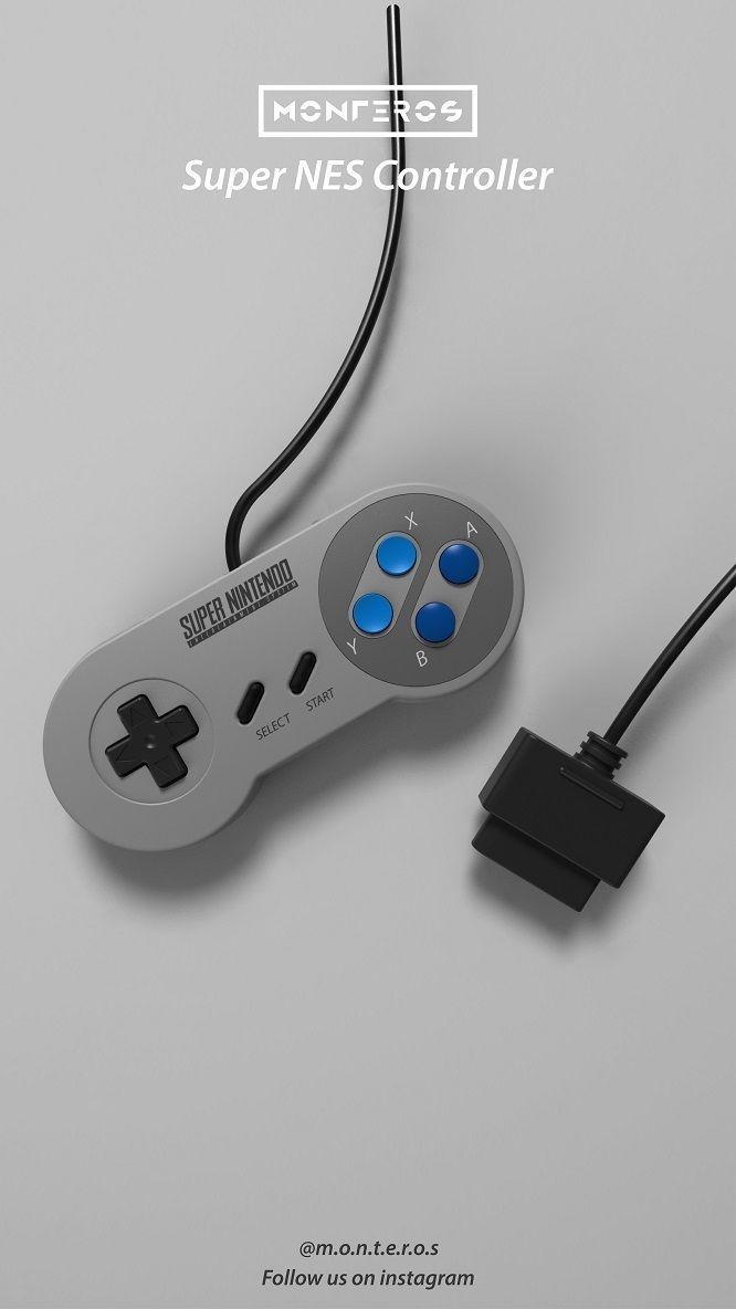 Super NES Controller - 07 Rubber Pads 3D print model_4