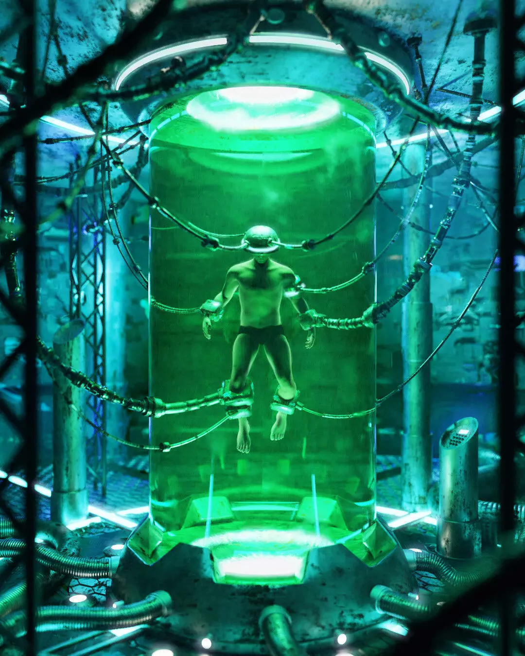 Full Sci Fi Scene Blender 3D model_0