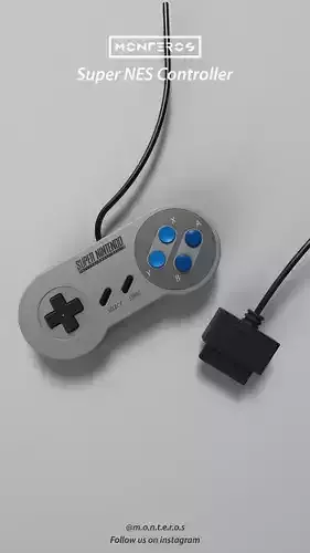 Super NES Controller - All Files 3D Model Collection
