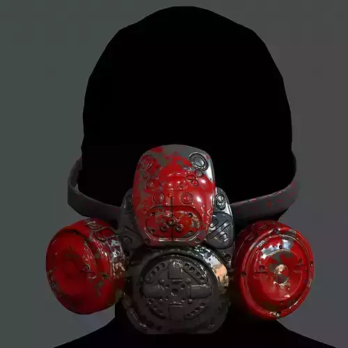 Gas mask helmet 3d model scifi Low-poly 3D model Low-poly 