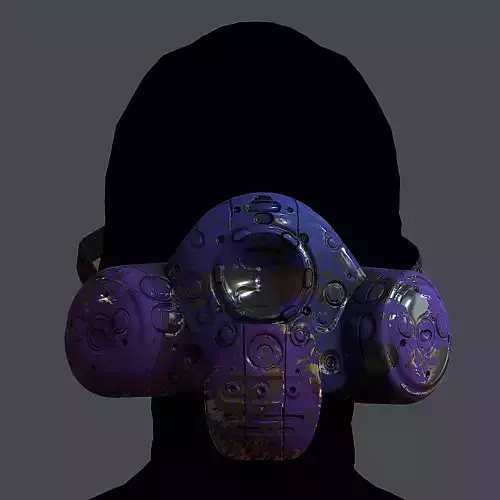 Gas mask helmet 3d model scifi Low-poly 3D model Low-poly 
