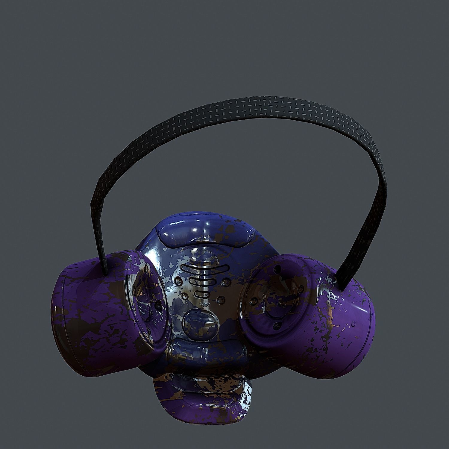 Gas mask helmet 3d model scifi Low-poly 3D model Low-poly Low-poly 3D model_4