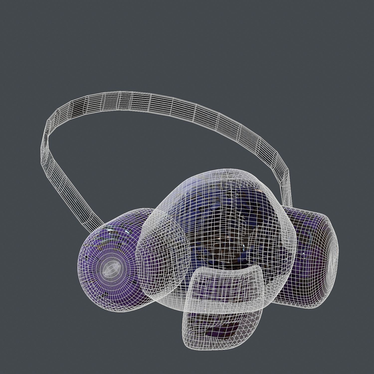 Gas mask helmet 3d model scifi Low-poly 3D model Low-poly Low-poly 3D model_6