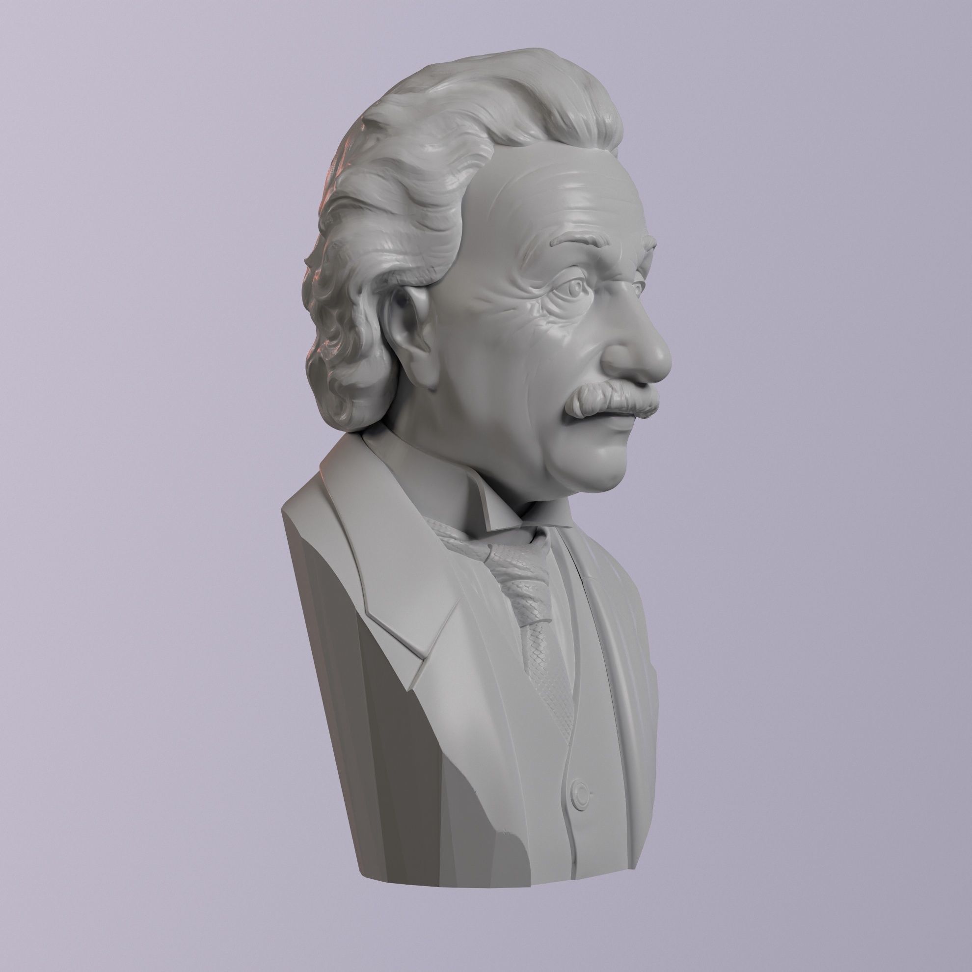 Albert Einstein 3D print model_1