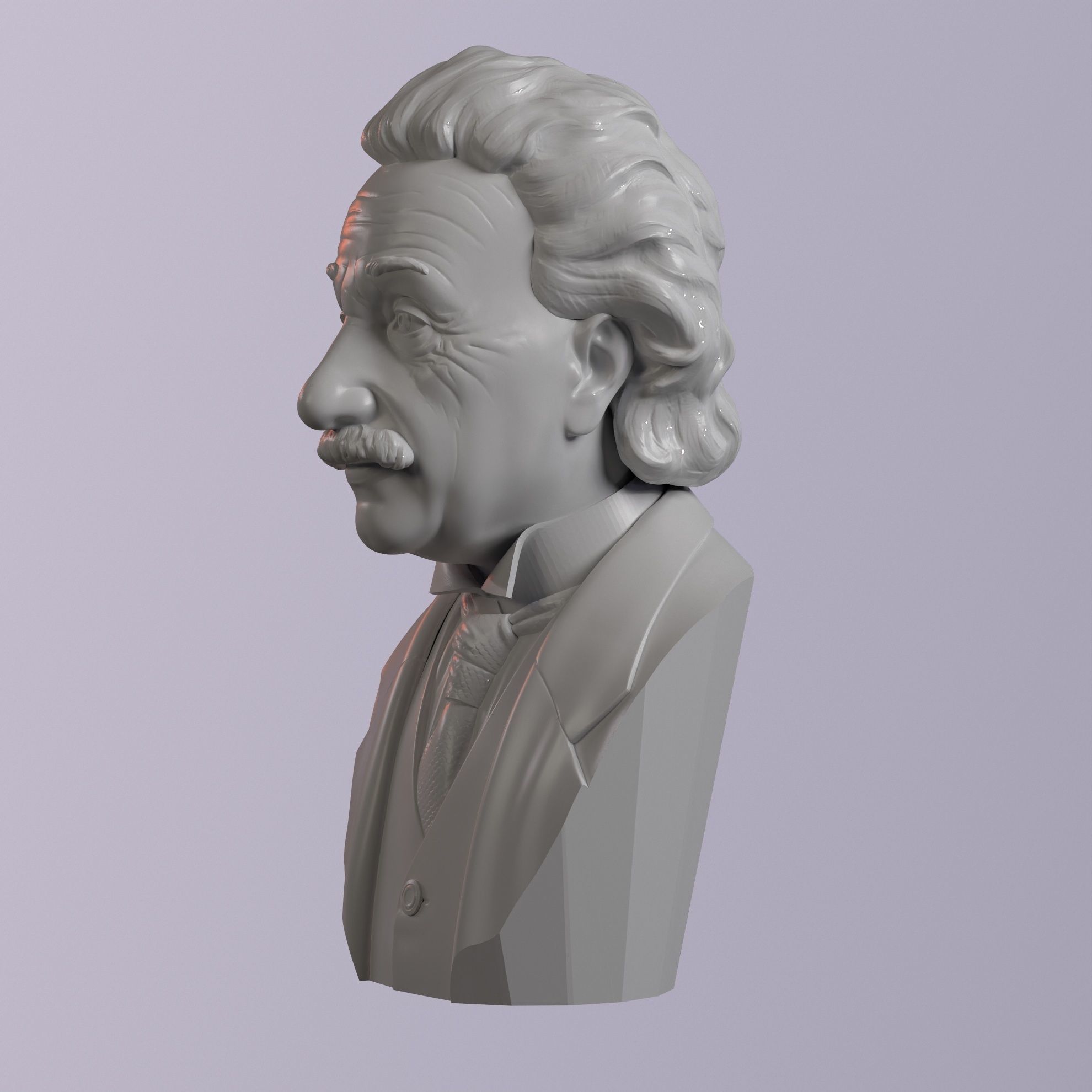 Albert Einstein 3D print model_2