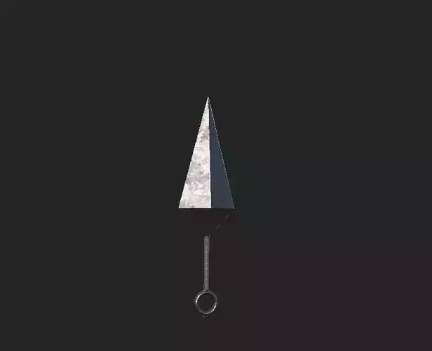 Low-Poly Kunai metal spearhead