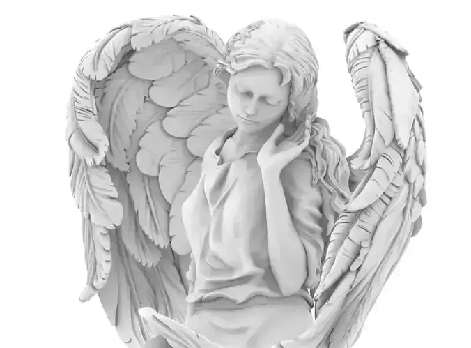 Cute angel girl statue 3D print model