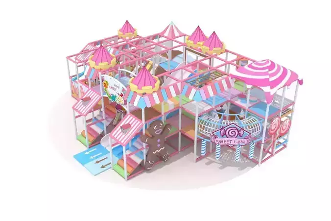 Candy house indoor soft playground 3D model