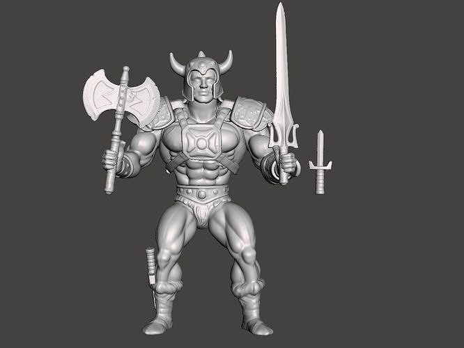 BARBARIAN HE MAN NEW ETERNIA MOTU CUSTOM VINTAGE ACTION FIGURE 3D print model