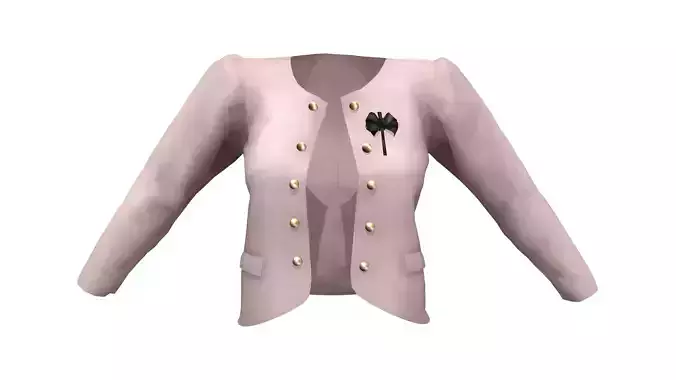 Ladies Slim Blazer Open Front with Brooch