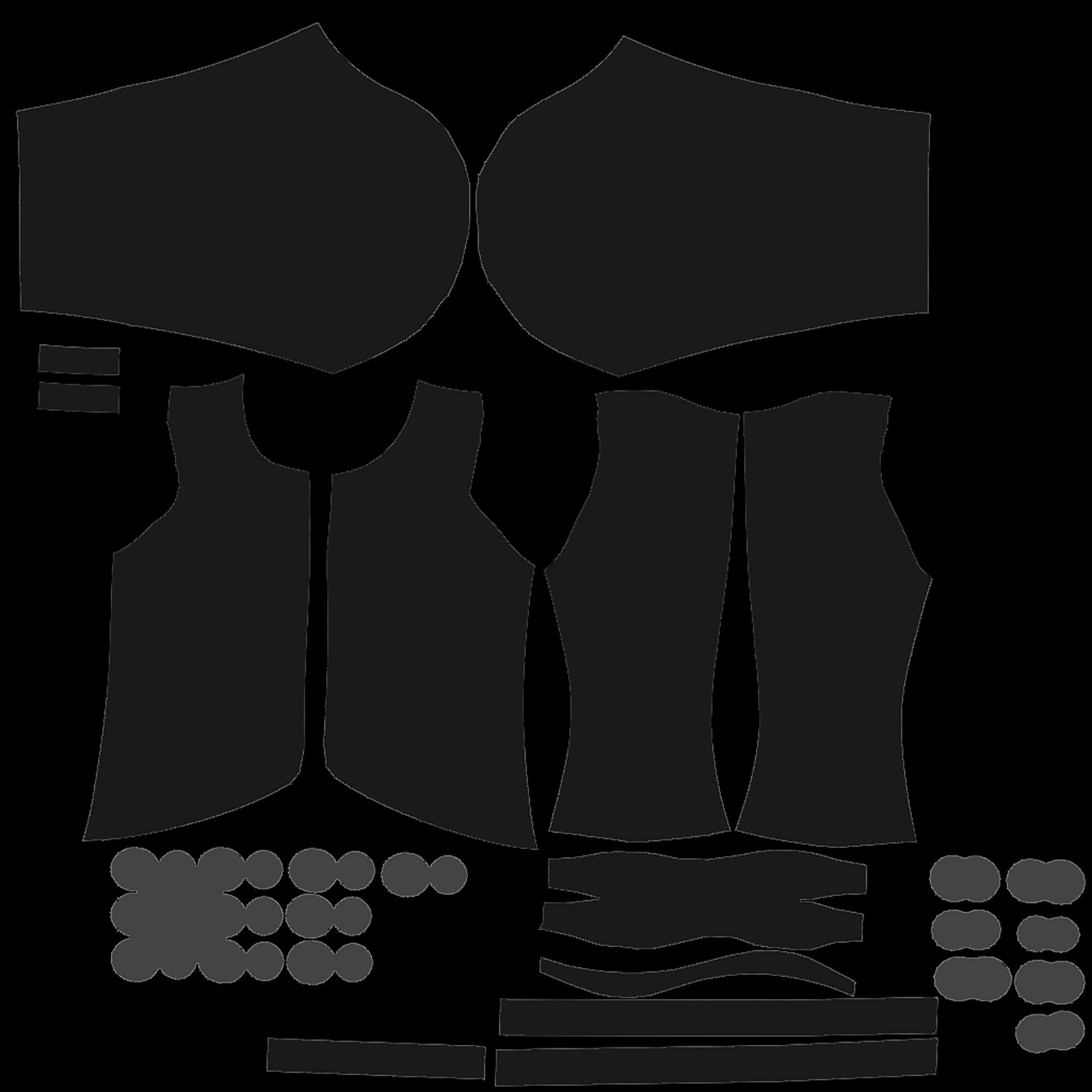 Ladies Slim Blazer Open Front with Brooch Low-poly 3D model_15