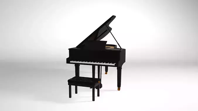 Grand Piano - Lowpoly Free low-poly 3D model