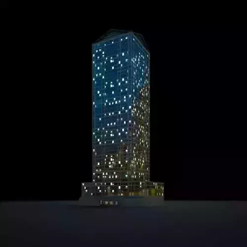 Night Time City Skyscraper