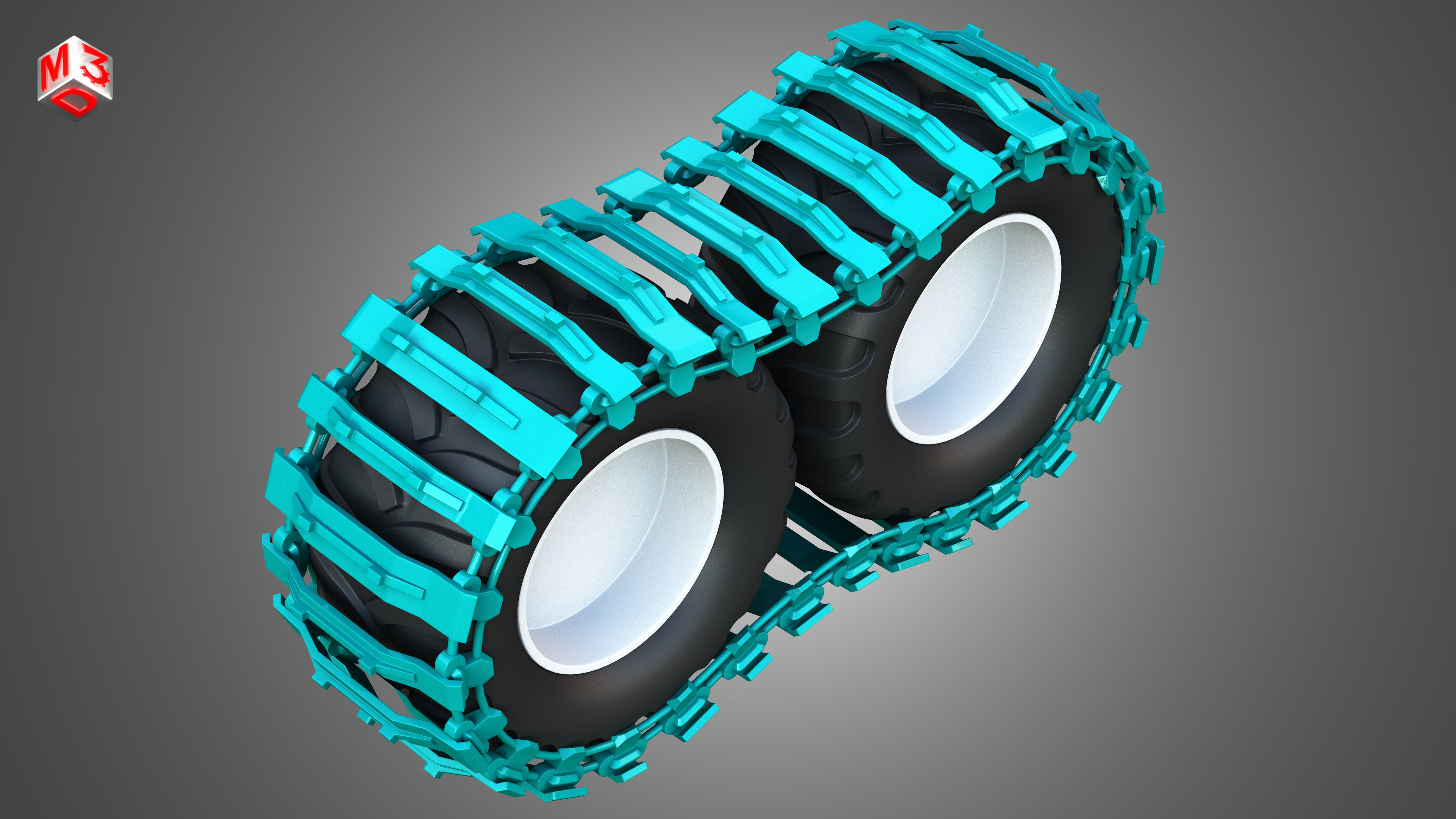 Tires with Tracks 3D model_7