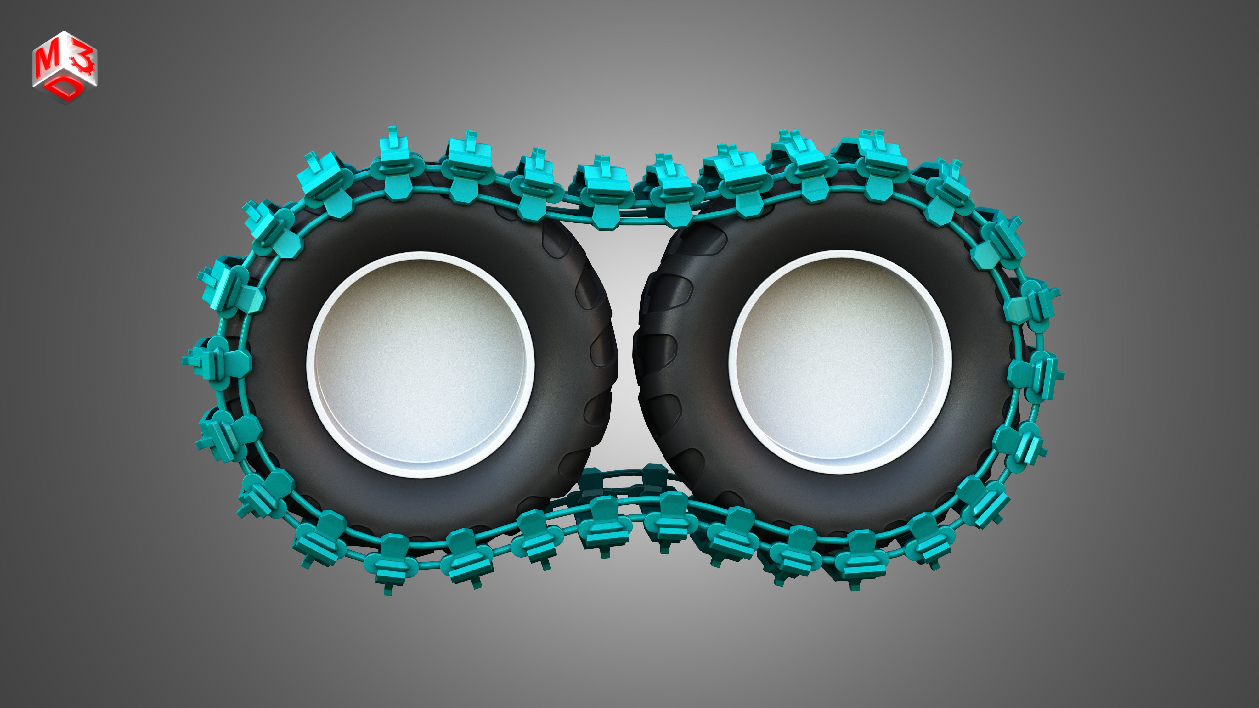 Tires with Tracks 3D model_9