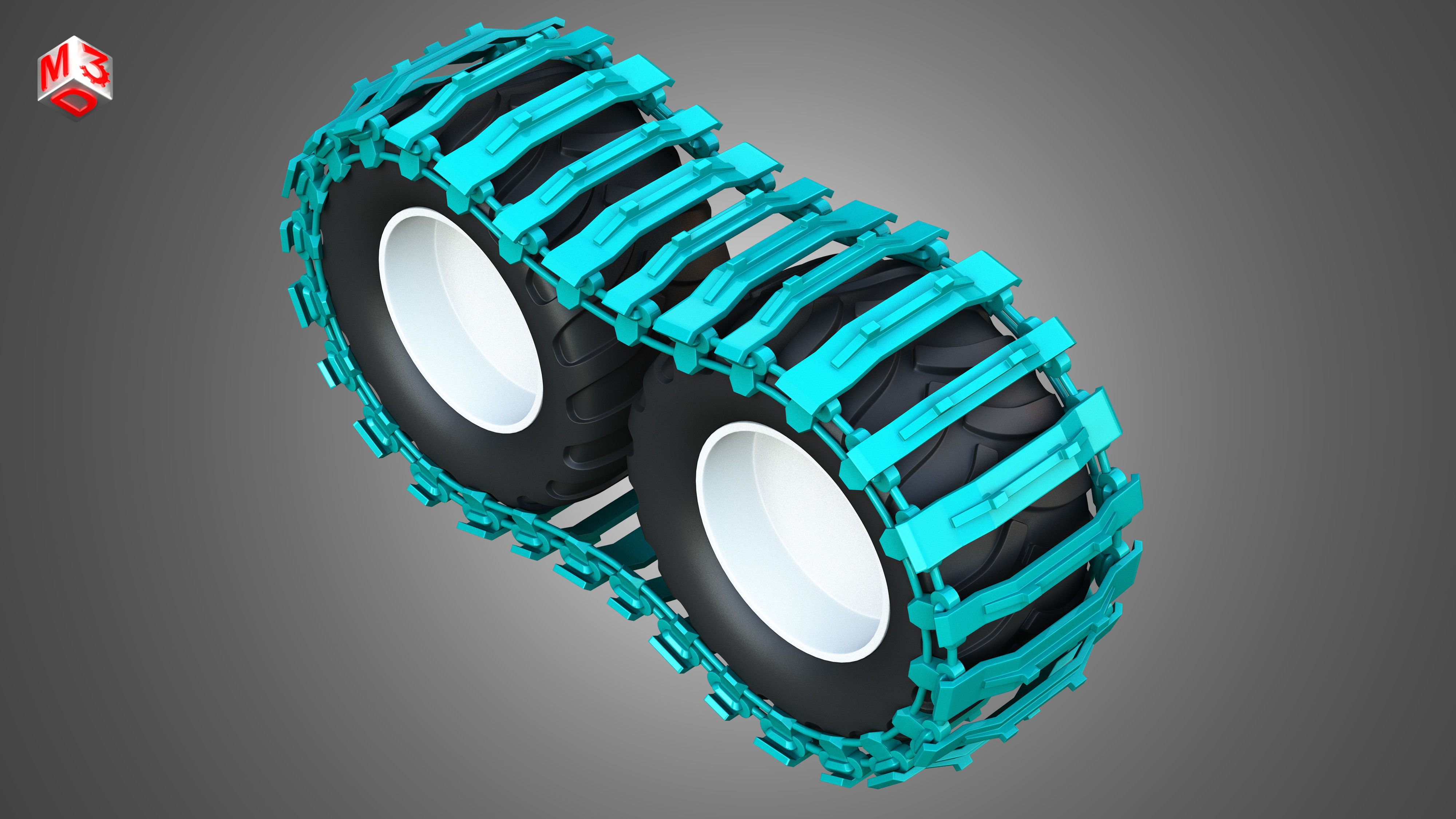 Tires with Tracks 3D model_5