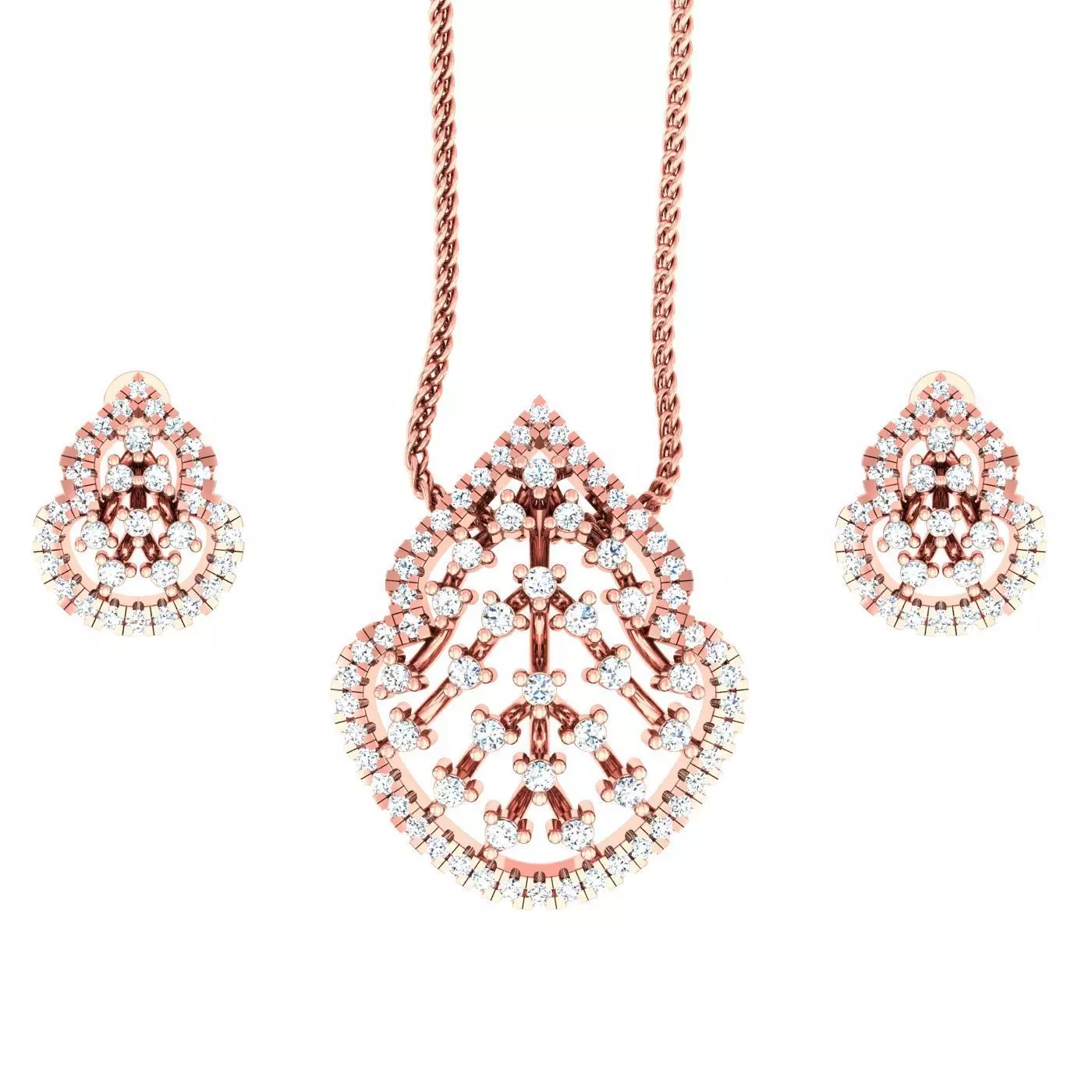 Pendant Earrings Combo 3D print model_0