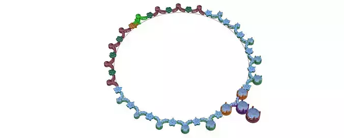 necklaces circle of colorful beads