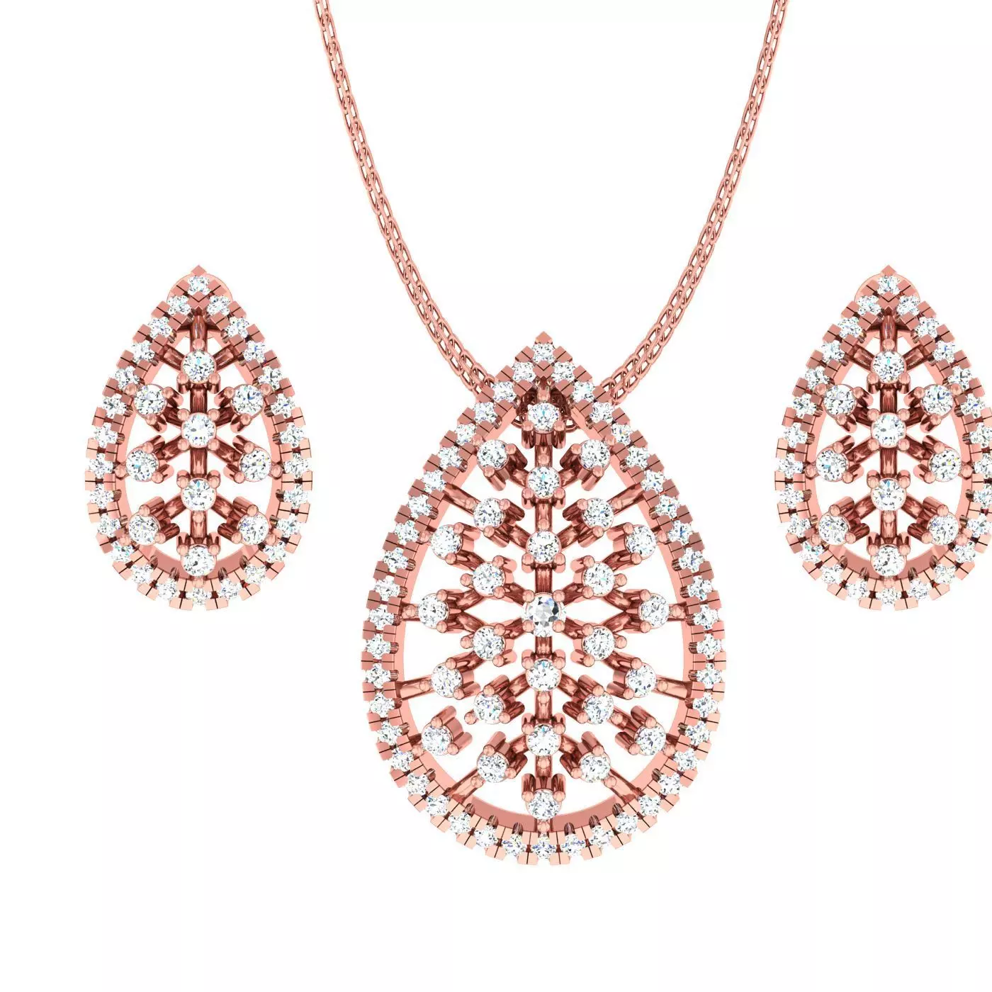 Pendant Earrings Combo 3D print model_0